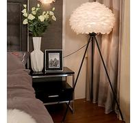 Lampadaire Trépied À Plumes Pour Salon,Sur Pied Avec Abat-Jourpendu En Plumes,De Lecture Moderne,Padaire Pour Bureau, Chambre, Style Champêtre