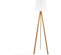 Lampadaire trépied bambou blanc Bahi Atmosphera Blanc G