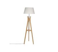 Atmosphera - Lampadaire trépied Kalo - bambou et blanc H156 cm