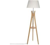 Lampadaire trépied bambou Kalo blanc Atmosphera Beige G