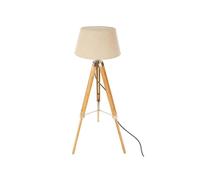 Lampadaire Pegane Lampadaire trepied en bambou coloris ivoire - Longueur 65 x Profondeur 59 x Hauteur 145 cm --