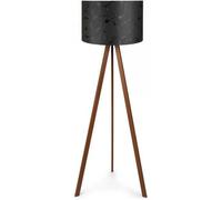 Lampadaire trépied en bois - GREENICE - AYD-1540 - Noir / Marron - E27 - Salon - 170 cm - Contemporain - Design