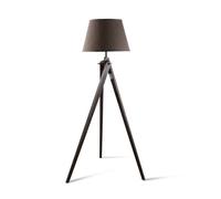 Lampadaire trépied - GASOLINE - DEEP_P_OLD_WOOD - Bois pin - Abat-jour coton/polyester - Hauteur 150 cm