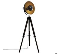 Atmosphera - Lampadaire trépied Lahti noir et doré - métal H162 cm