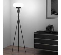 Lampadaire trépied minimaliste de 63 pouces en acrylique blanc, lampe LED à intensité variable avec corps en fer, interrupteur au pied, lampe sur pied pour salon, salle de lecture, chambre à coucher
