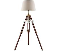 Lampadaire trépied moderne en bois pour salon chambre à coucher studio lampe (sans abat-jour)
