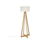Atmosphera - Lampadaire Moki - bambou et blanc H150 cm