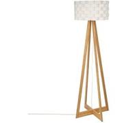 Atmosphera - Lampadaire Moki - bambou et blanc H150 cm
