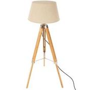 Atmosphera Lampadaire trépied Runo bambou et ivoire H145 cm