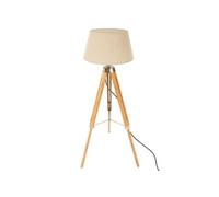 Atmosphera Lampadaire trépied Runo bambou et ivoire H145 cm
