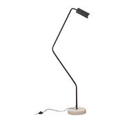 Lampadaire Vatka GU10 métal noir / marbre blanc