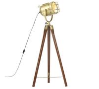 Lampadaire - vidaXL - Bois de manguier massif - 97 cm - E27 - Trépied - Chic