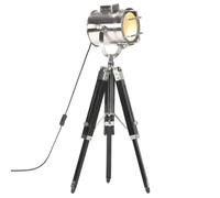 Lampadaire - vidaXL - Trépied - Bois de manguier massif - 69 cm - Noir et argenté