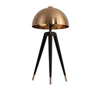 Lampadaire Vintage Lampadaire Trépied Champignon Lampe for Salon Chambre Maison Simple Loft Lampadaire TéLéCommande Et Interrupteur Au Pied(Plating-H60CM)