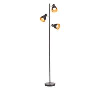 Lampadaire design métal 3 spots noir-doré vintage retro spots orientables pivotables