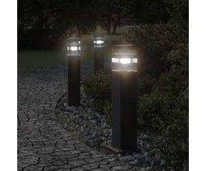 Lampadaires d'Extérieur avec Sortie Éclairage Patio Jardin Noir Aluminium vidaXL