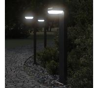 Lampadaires d'Extérieur Éclairage 3pcs Noir Aluminium Moulé sous Pression vidaXL