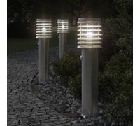 Lampadaires d'Extérieur et Sortie Éclairage Patio Jardin Acier Inoxydable vidaXL
