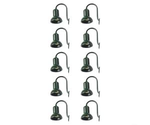 Lampadaires Échelle HO OO Supports Muraux Verts pour Maquettes Ferroviaires avec LED 3V et Résistances 12V(Bottle Green)