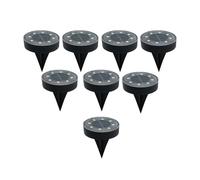 Lampadaires LED Solaires IP68 Lampes De Pelouse Extérieures Souterraines Étanches For Décoration Jardin Terrasse Cour Lumineuses Et éConomes En éNergie(White Light-8 PCS)