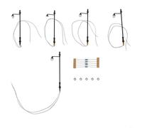 Lampadaires Modélisme 90mm avec LEDs Chaud pour 3v Lampadaires | LEDs chaud, tension pour 3v, courant 20mA, câblage inclus, prêt à poser