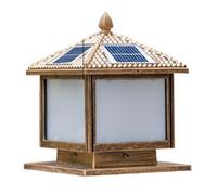 Lampadaires solaires, lanternes pour colonnes de jardin, éclairage de portail, appliques murales d'extérieur, luminaires extérieurs étanches pour cour, lampadaires de style lanterne, pour porche et te
