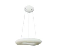 Suspension, intensité réglable, changement de couleur, télécommande, blanc, fer, H 200 cm