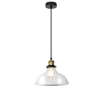 Lampadario LED V-TAC VT-7210 E27 Transparent Vetro Metallo Suspensions