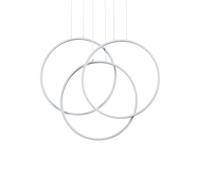 Lampadario Moderne à LED Design Cercles Blancs Salon Cuisine DL1627 Mondoluce