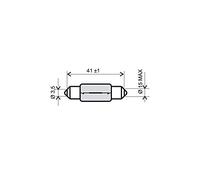 Lampadina 6v-15 watt siluro 15x42