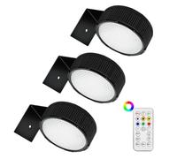 Lámpara Arte - Set De 3 Luces Pintura Para Pared | Lámpara Exhibición De Arte Con Batería AAA Iluminación Decorativa Con Control Remoto, 24 Colores, Instalación Magnética Sin Cables