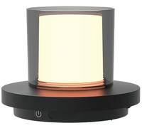 Lámpara de mesa solar 2 en 1 BOLD para exteriores, regulador de intensidad LED con control táctil, recargable por USB y energía solar, hasta 11 horas de autonomía, IP44 color negro