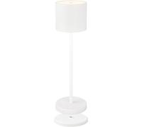 Lámpara Led De Sobremesa Inalámbrica Ip44 Con Estación De Carga, Regulable Por Etapas, Batería Recargable Y Fuente De Luz Intercambiables, Lámpara De Mesilla De Noche, 39,5x12,5 Cm, Negro