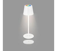 Lámpara Led De Sobremesa Inalámbrica Ip44 Con Estación De Carga, Regulable Por Etapas, Batería Recargable Y Fuente De Luz Intercambiables, Lámpara De Mesilla De Noche, 39,5x12,5 Cm, Negro