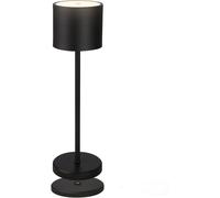 Lámpara Led De Sobremesa Inalámbrica Ip44 Con Estación De Carga, Regulable Por Etapas, Batería Recargable Y Fuente De Luz Intercambiables, Lámpara De Mesilla De Noche, 39,5x12,5 Cm, Negro
