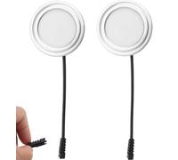 Lámpara Led para Campana, 2uds Acero Inoxidable Luz LED Campana Extractora Reemplazo Bombilla Empotrada para Cocina Accesorios Iluminación Extractora Cocina, Lumière froide, Diámetro 7cm, 12V 1,5W 650