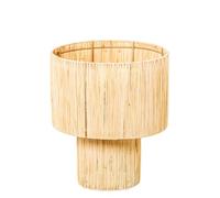 LÁMPARA SOBREMESA RATÁN NATURAL, 1XE27 MAX40W, CABLE:250CM_°30X36CM BASE:°16X16CM