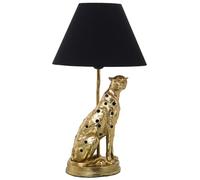 LÁMPARA SOBREMESA RESINA PANTERA DORADA, 1XE27, MAX.40W °26X46CM, CABLE NEGRO:159CM