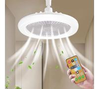 Lámpara Ventilador,Ventilator lampe,Luces de Ventilador de Techoventilador de Techo con Luz y Control Remoto,Luz De Techo LED Con ventilador,Salon Chambre Salle à Manger Ventilateur Silencieux