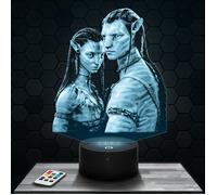 Lampe 3d _ Avatar Jake Sully & Neytiri - Accessoire, Figurine, Cadeau Avatar - Veilleuse Led Tactile avec socle au choix TOP