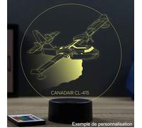 Lampe 3D Avion Canadair CL - LED - Idée Cadeau - Fabriquée en France