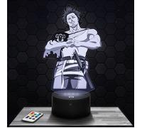 Lampe 3D - Black Clover - Yami Sukehiro - Jouet Figurine Cadeau Black Clover - Veilleuse Led Tactile avec socle au choix