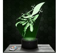 Lampe 3D - Black Clover - Yuno Grinberryall - Jouet, Figurine, Cadeau Black Clover - Veilleuse Led Tactile avec socle au choix
