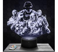 Lampe 3D - Call Of Duty Black Ops 6 - Jouet Figurine Cadeau Call Of Duty COD - Veilleuse Led Tactile avec socle au choix