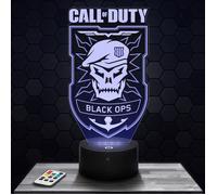 Lampe 3d _ Call OF Duty Black Ops - Jouet, Figurine, Cadeau COD - Veilleuse Led Tactile avec socle au choix et télécommande TOP