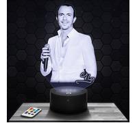 Lampe 3D - Calogero - Accessoire, Objet, Cadeau Calogero - Veilleuse Led Tactile avec socle au choix et télécommande