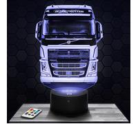 Lampe 3d _ Camion Routier Volvo - Jouet, Miniature, Cadeau Camion Routier Volvo - Veilleuse Led Tactile avec socle au choix TOP