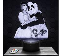 Lampe 3D - Chantal Goya - Accessoire Objet Cadeau Chantal Goya - Veilleuse Led Tactile avec socle au choix et télécommande