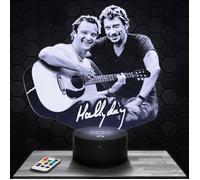 Lampe 3d _ David et Johnny Hallyday - Accessoire, Objet, Cadeau David et Johnny Hallyday - Veilleuse Led Tactile TOP