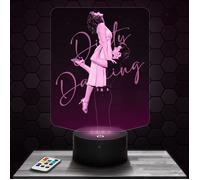 Lampe 3D - Dirty Dancing - Accessoire, Merch, Cadeau Dirty Dancing - Veilleuse Led Tactile avec socle au choix et télécommande